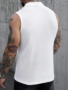 SLATEMANN Men's Casual Solid Color Tank Top, Versatile For Summer Ribbed Vest Ribbed Tank Top Men White Tanktop Mens Tank Top Vest Mens Vest Tops Old Money,Daily Leisure, Weekend Trips, Outdoor Activities, Travel Expeditions, Relaxed Work Environments Or Semi-Formal Occasions, Boyfriend/Husband Gift, Anniversary /Birthday Gift Party Summer Vacation Holiday,Wedding,Spring To Summer,Easter,Y2k,Vintage - White - View 2