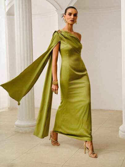 ZEYLAH 可拆卸肩带荷叶边装饰连衣裙，春夏款