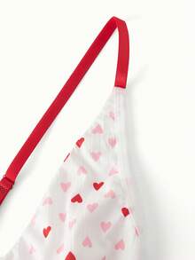 Women's White Heart Front Closure Comfortable Bra - White - View 4