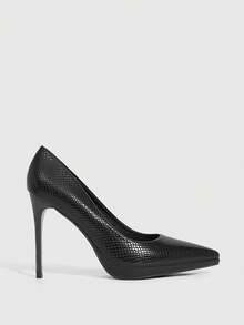 CUCCOO SZL Women's Pointed Toe Elegant Commuter High Heels Spring Shoes - Black - View 6