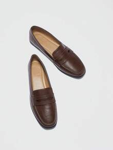 CUCCOO BIZCHIC 女士休闲百搭时尚平底鞋 - 巧克力棕 - 查看 5