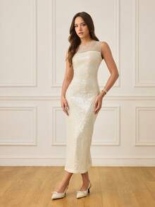 CUCCOO HITCHD Women Shoes Spring And Summer. New Pointed Thin Heel High Heel Romantic And Elegant Apricot PU With Rhinestone Strap Women's High Heel Shoes Dress Shoes Bridal Shoes Wine Ceremony Season Collection For Valentine's Day Elegant And Versatile Elegant Shoes Wedding Shoes - Apricot - View 3