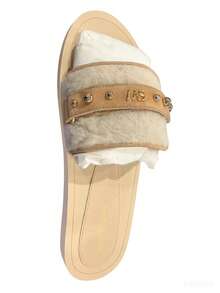 Stuart Weitzman 女士仿珍珠装饰休闲通勤平底鞋 - 米色/檀香木色 - 查看 2