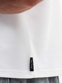 SUMWON Men's Sleeveless Crochet Tank Top With Crew Neckline Regular Fit Summer Casual Knit Tank Top Breathable Mesh Pattern Texture - White - View 5