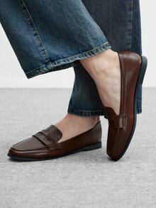 CUCCOO BIZCHIC 女士休闲百搭时尚平底鞋 - 巧克力棕 - 查看 7