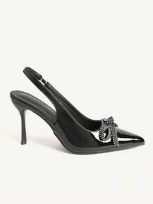CUCCOO CHICEST Giày nữ mùa xuân hè mới, mũi nhọn, gót thấp, cao gót đơn giản, giày công sở, giày nữ gợi cảm, giày cao gót gót thấp, giày dự tiệc, giày đi làm, giày ngày Valentine, giày dự tiệc tối, giày cưới. - màu đen - Xem 9