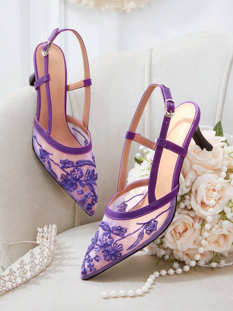 CUCCOO HITCHD Women Shoes Pointed Rhinestones Thin Heel High Heel Medium Heel Elegant Casual Simple Wedding Comfortable Portable Foot Set Workplace Commuter Elegant Fashion Women's High Heel Shoes High Heel Dating Elegant Wear Workplace Wear Formal Settings Wedding Shoes Summer Shoes Bride Shoes