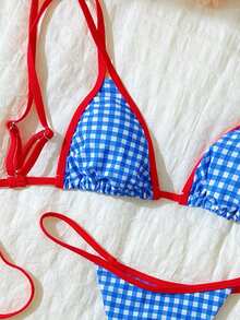 Swim Mod Women's Summer Random Print Halter Bikini Set - Multicolor - View 6