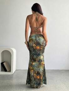 Aloruh Áo thun nữ nhuộm tie-dye in hoa ánh kim, mẫu mới về mùa hè. - Nhiều màu - Xem 4