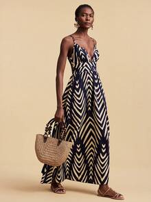 Travachic Women's Casual Vacation All-Over Print Spaghetti Strap Dress - Multicolor - View 4