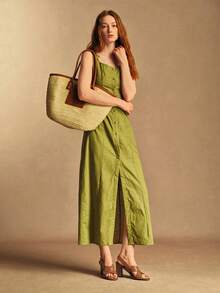 Rosivie Sandalias de tacón grueso y puntera redonda de uso diario y elegante para el lugar de trabajo para mujeres - Marrón - Ver 5