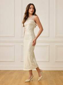 CUCCOO HITCHD 纯色拼接金属装饰简约休闲女式高跟鞋春季鞋款春假复活节舞会高跟鞋 - 芥末黃 - 查看 3