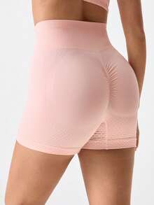 1pc Women's High Waist Shaping Panty, Lift Buttocks & Slim Waist, Suitable For Various Occasions - Pink - View 2