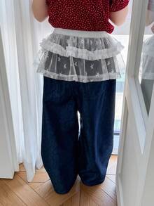 Dazy Kids Young Girl Solid Color Mesh Ruffle Hem Layered Skirt Summer - White - View 6