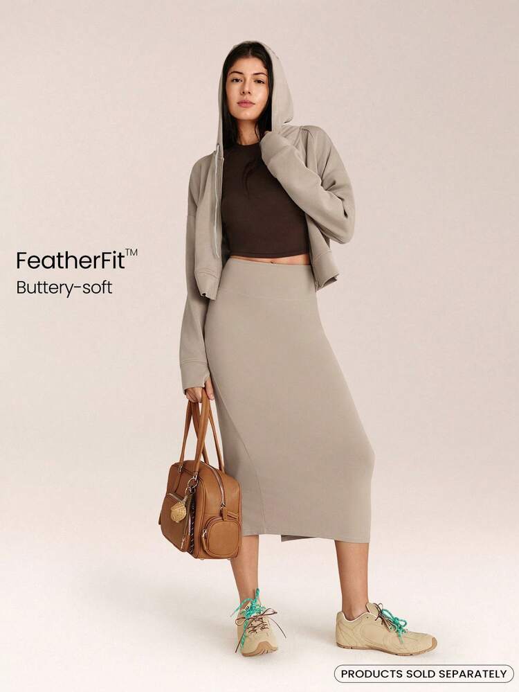 Metro Moves Moisture-Wicking Quick-Dry UPF 50+ Tummy Control Construction Maxi Skirt Daily Casual Street Wear