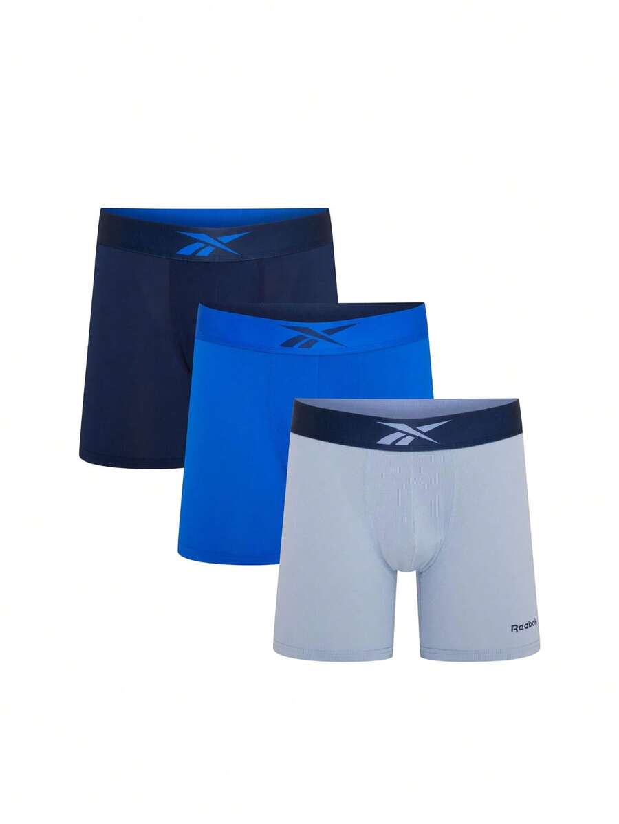 3 Pack Men's Boxers - Blues/Vector Navy - View 1