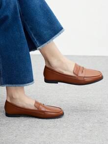 CUCCOO BIZCHIC Giày lười đế bằng đa năng cho nữ đi làm hàng ngày - Lạc đà - Xem 6