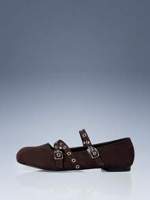 CUCCOO GRLICON Women Flats - Rust Brown - View 2