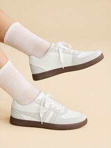 CUCCOO EASI Women's Casual Versatile Simple Commuter Shoes For Christmas - White ash 1 - View 10