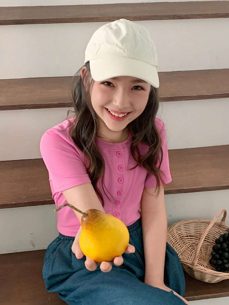 Girls Knit Short Sleeve T-Shirt, Fall Clothes