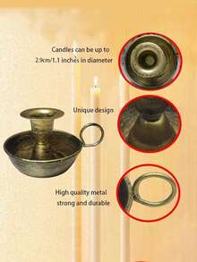 Cirelle 1个北欧复古烛台，创意锻铁烛台，婚礼派对餐桌装饰烛台，生日派对情侣约会烛台道具，酒吧派对长蜡烛底座，适合新年和情人节，是送给家人和朋友的理想礼物，家居装饰，生日礼物 - 多色 - 查看 6