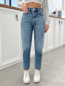 EURMUSE Women's Fashionable Casual Jeans - Medium Wash - View 4