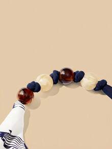 Travachic Bộ bikini gồm áo khoác ngoài và váy in hình cá, họa tiết cá, đính cườm nhiều màu ngẫu nhiên, thích hợp cho kỳ nghỉ biển. - Màu xanh lam - Xem 8