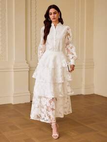 ZEYLAH Chân váy nữ kiểu dáng thường ngày, đa năng, nhuộm màu tie-dye, phù hợp cho hẹn hò, du lịch và đi chơi. - trắng - Xem 6