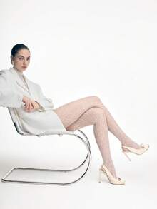 SheIn MOD Giày cao gót đế bệt bằng satin dành cho nữ, mũi vuông kín, thắt nơ, buộc dây, quai ngang, kiểu Mary Jane, slingback, giày búp bê, giày Lolita, giày dự tiệc, giày cưới, giày dạ hội, giày cao gót dễ thương, phong cách Aesthetic. - Màu be - Xem 3
