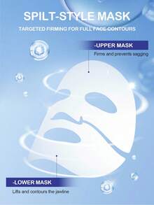 Mascarilla facial de colágeno y ácido hialurónico SlowSunday, máscara de colágeno coreana, máscara de colágeno en gel, hidratación profunda, mejora la elasticidad, suaviza la piel, K-Beauty, para el invierno, cuidado de la piel, Y2K, Año Nuevo, para el Día de San Valentín, regalo de San Valentín, regalo del Día de San Valentín, para el Ramadán, reuniones y regalos del Festival del Ramadán, ideal para fiestas - Azul y blanco - Ver 2