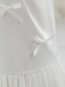 Glamorique Kids 女婴可爱彼得潘领无袖公主裙，春夏款 - 白色 - 查看 5