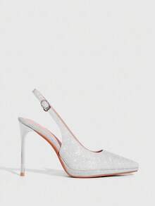 CUCCOO SZL Women's Fashionable Elegant Pointed Toe High Heels - Silver - View 6