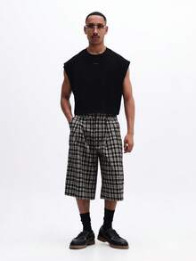 SUMWON Camiseta sin mangas para hombre con cuello redondo, casual de verano, de color sólido, tipo chaleco, ajuste regular, uso básico diario - Negro - Ver 4