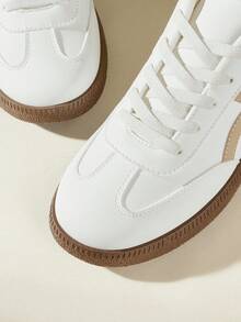 CUCCOO EASI Giày thể thao nữ thoải mái, phối màu tương phản, thích hợp mang hàng ngày, dịp Giáng sinh. - kaki 1 - Xem 5