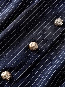 Balvessa 女士条纹金属单排扣休闲背心 - 彩色 - 查看 4