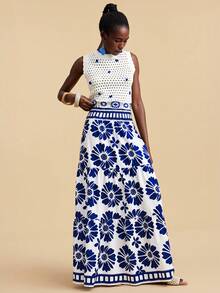 Travachic Women's Floral Print High Waist Ruffle Hem Casual Skirt - Multicolor - View 5