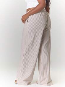 MUSERA Quần ống rộng kẻ sọc thắt eo cỡ lớn, thích hợp cho mùa xuân hè, đi nghỉ mát, bơi lội, đi biển Ibiza. - Nhiều màu - Xem 4