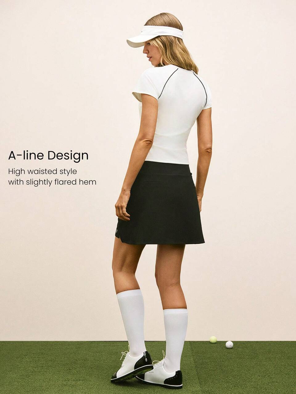 16" Swing And Stride Silky-Smooth Sweat-Wicking Quick-Dry UPF 50+ Built-In Shorts Storage Pockets Golf Mini Skirt Tennis Pickleball