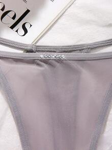 Bộ 5 chiếc quần lót dây thong thoải mái với lưới thoáng khí. - Nhiều màu - Xem 4