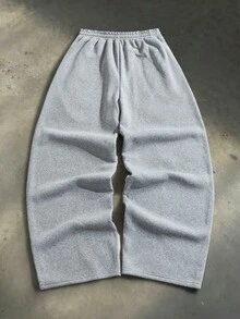 EASEVO 男士休闲宽松运动裤，松紧腰带，浅灰色，适合春秋季穿着 - 灰色 - 查看 4