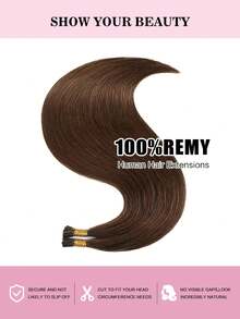 Ekstensi Rambut I-Tips 22 inci 50 helai Rambut Manusia Asli Mudah Ditata Ekstensi Rambut Manusia Hitam I-Tips Ekstensi I-Tips untuk Wanita - S4 - View 4