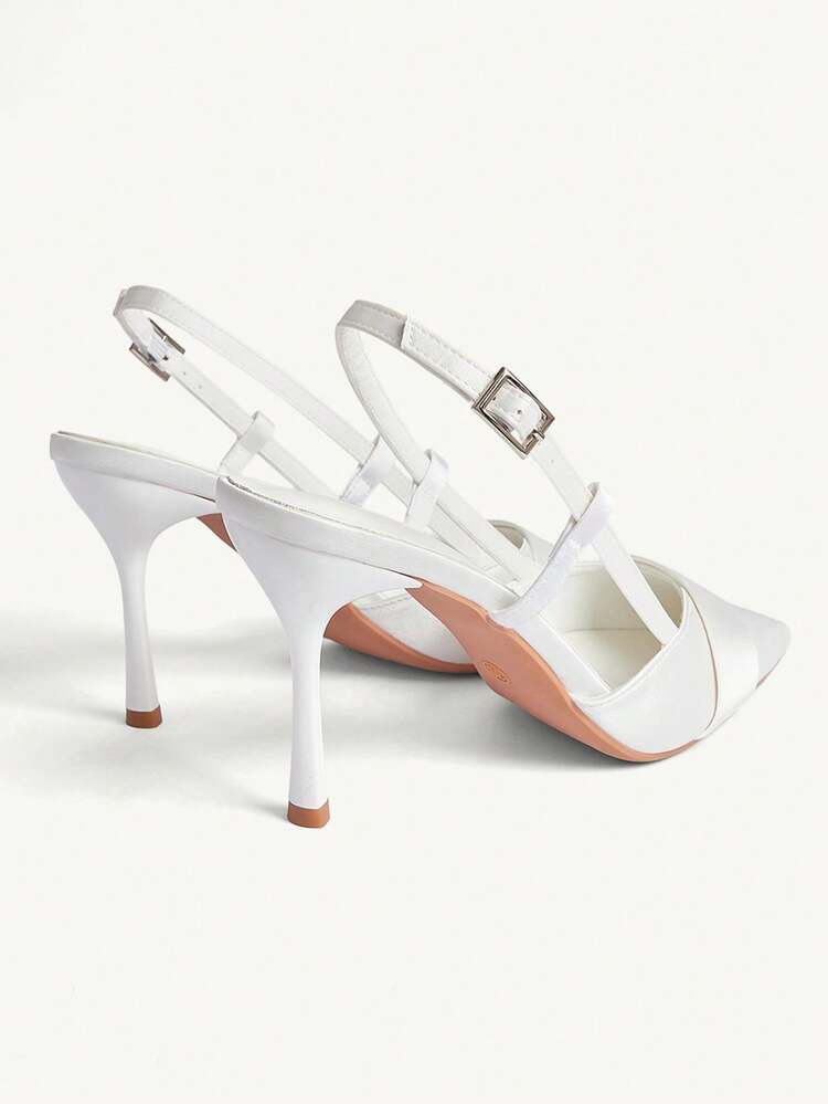 CUCCOO CHICEST Women's Pointed Toe Stiletto Heels Elegant Minimalist Solid Color High-End Slip-On Pumps Wedding Shoes Summer Shoes Bride Shoes