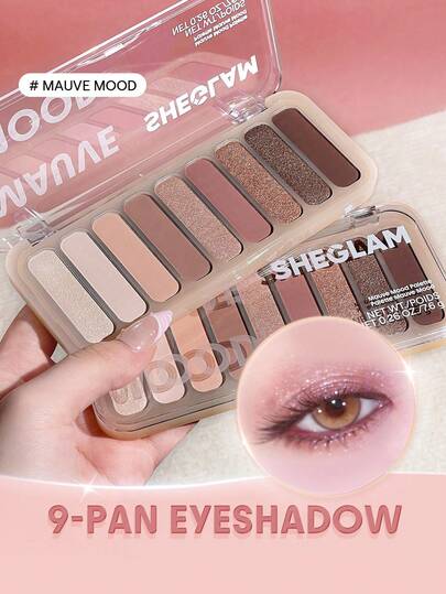 SHEGLAM Mauve Mood Palette Brand Beauty Makeup Face Paint Cosmetic For Women Girls Perfect For Winter Spring Ideal For Y2K Fancy Fashion Suitable For Birthday Gift Party Ready Best Color