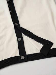 Manfinity CityGents Camiseta de punto de manga corta con ribete de contraste casual y para ir al trabajo, primavera/verano - Multicolor - Ver 7