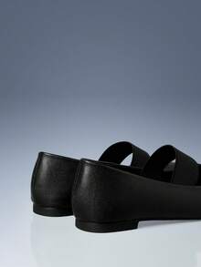 CUCCOO GRLICON Ladies, Strap, Trim, Flats - Black - View 4