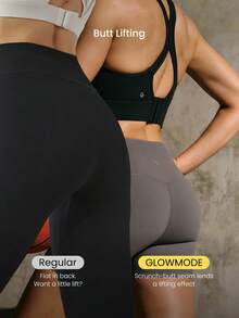 GLOWMODE 4.3''  FeatherFit™-Sculpt High-Waist Tummy Control Biker Shorts Gym - Dark Grey - View 3