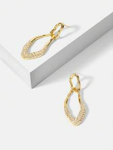 MOTF PREMIUM 水钻镂空耳环 - 金色 - 查看 4