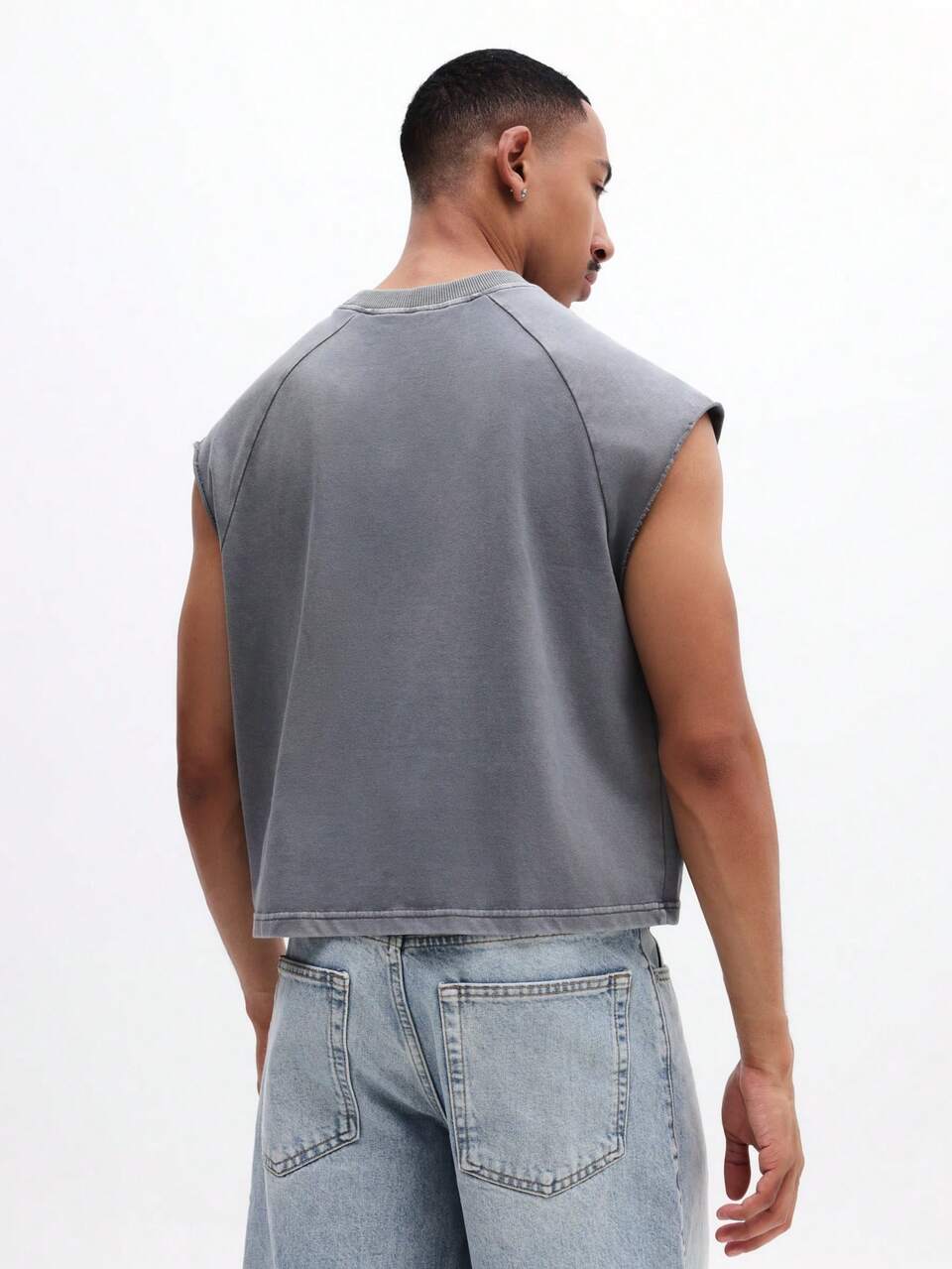 SUMWON Men's Casual Cropped Boxy Fit Don't Rush Greatness Slogan Sleeveless Tank Top Summer Streetwear