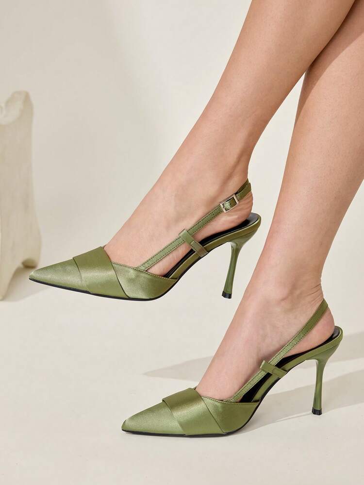 CUCCOO CHICEST Women's Pointed Toe Stiletto Heels Elegant Minimalist Solid Color High-End Slip-On Pumps Elegant Shoes Wedding Shoes Summer Shoes Bride Shoes