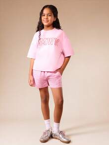SUMWON Tween Girls T-Shirt Co-Ords - Pink - View 1